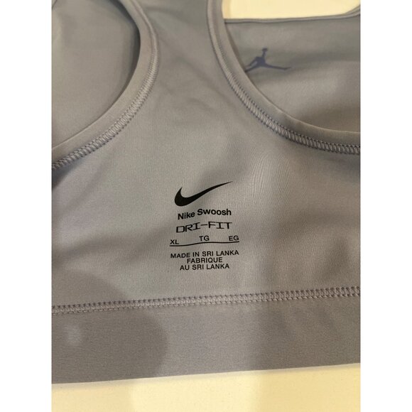 Nike Dri-Fit XL Sports Bra Racerback Gray Jordan Logo - Picture 5 of 6